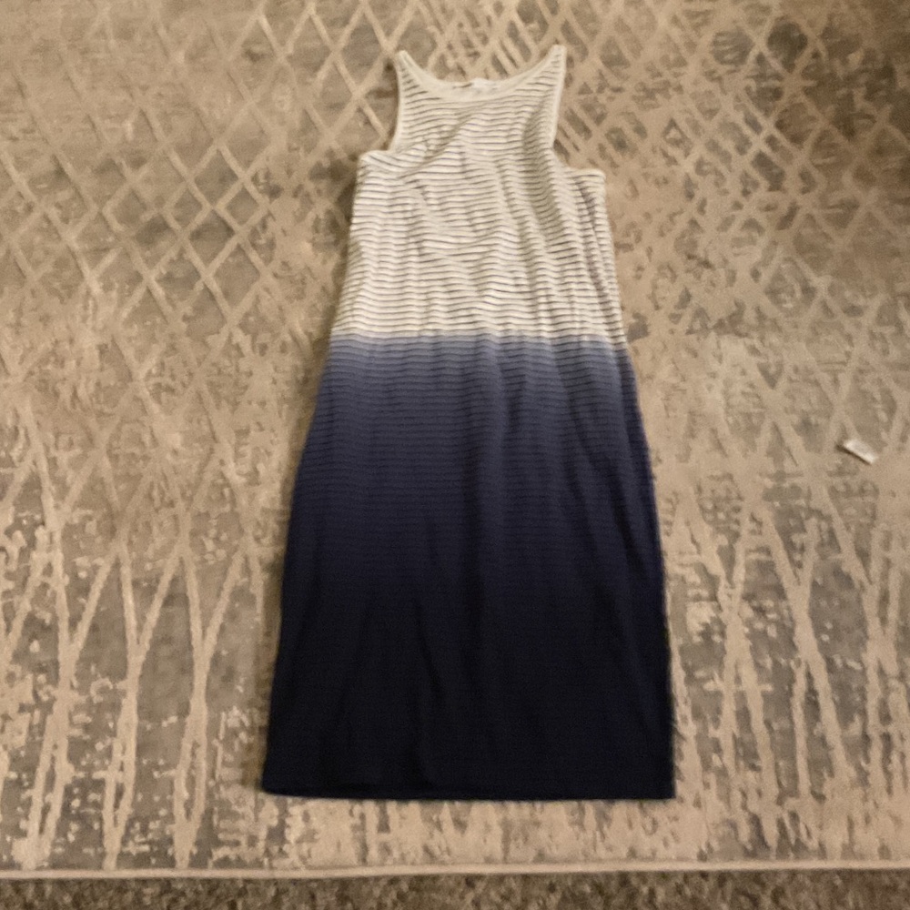 Athleta Blue and White Ombre Dress